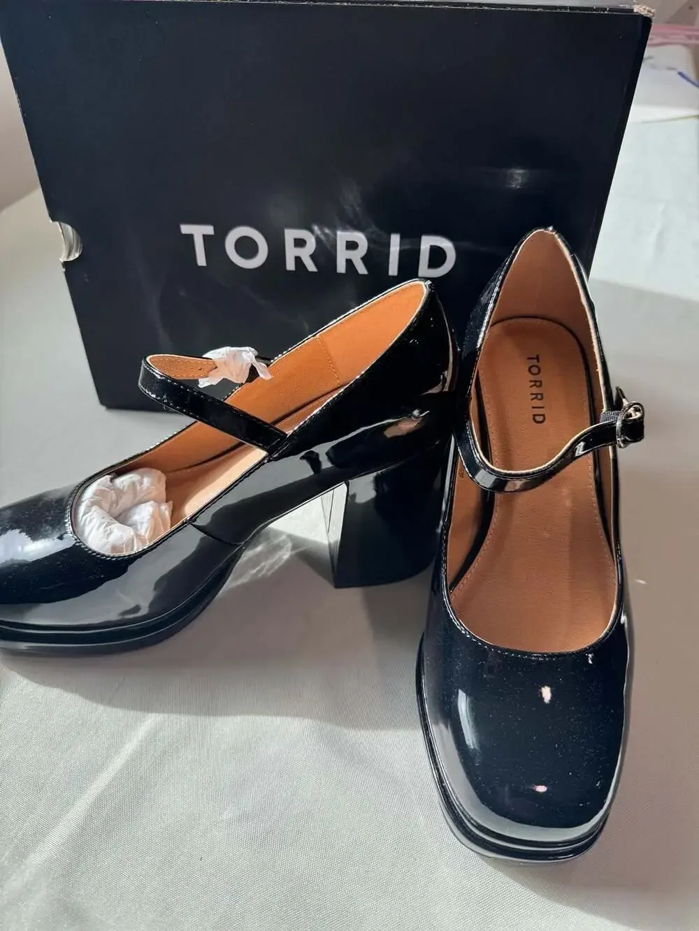 torrid Black Patent Mary Jane Block Heel Pumps